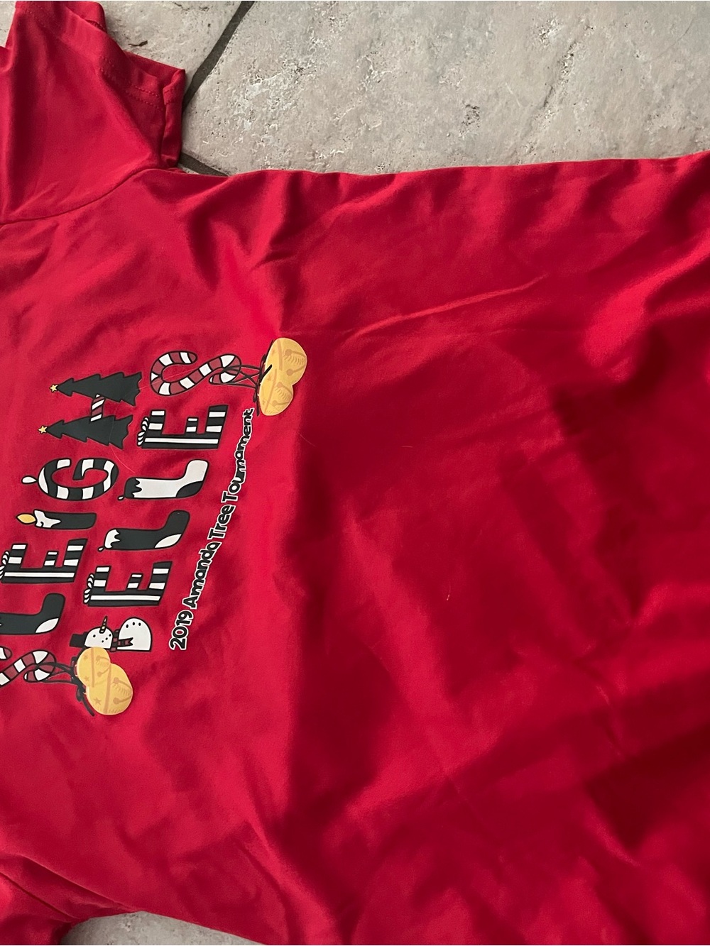 Red Graphic Holiday Tee